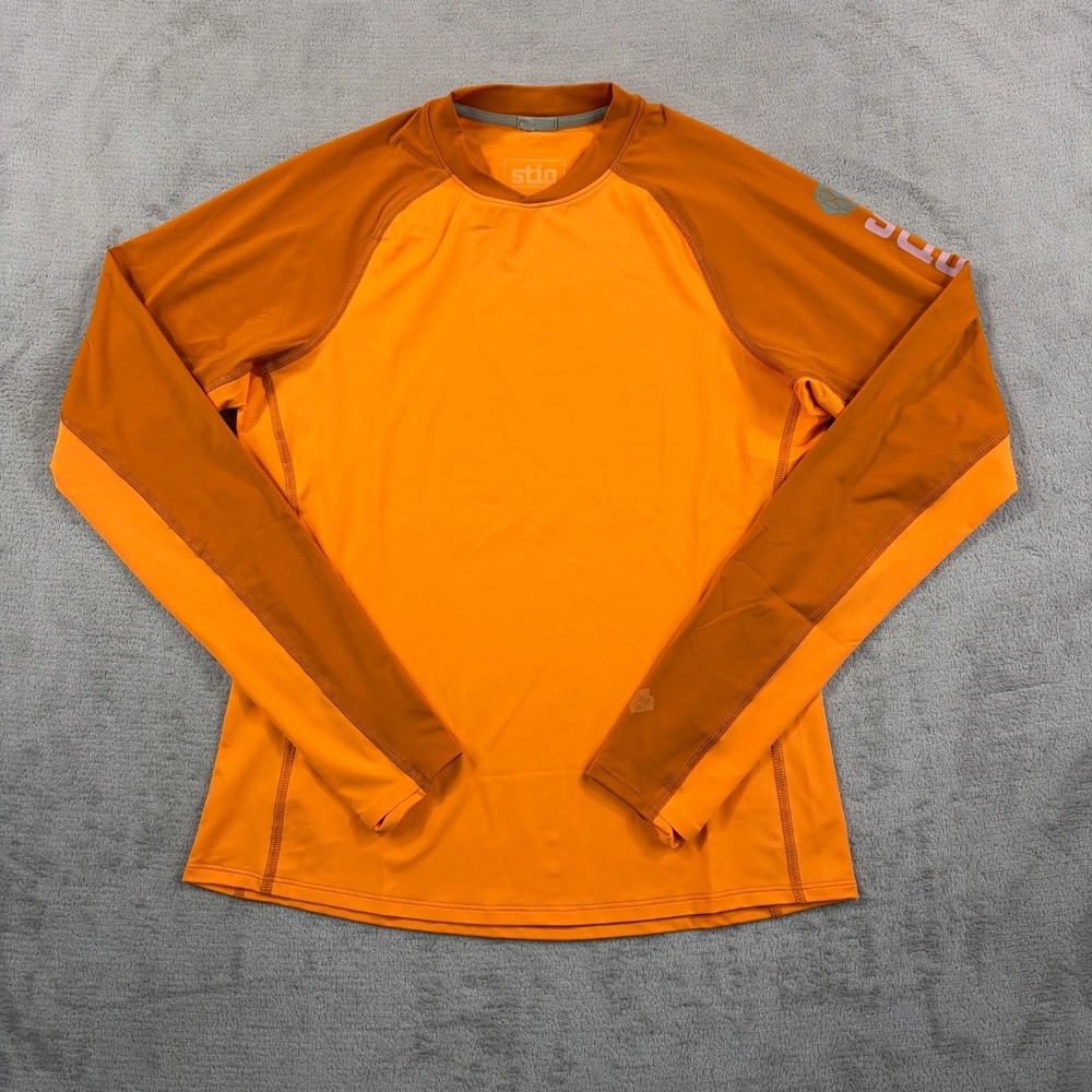 STIO Hylas Crew T Shirt in Orange Women Medium UPF50 Performance NWOT $80